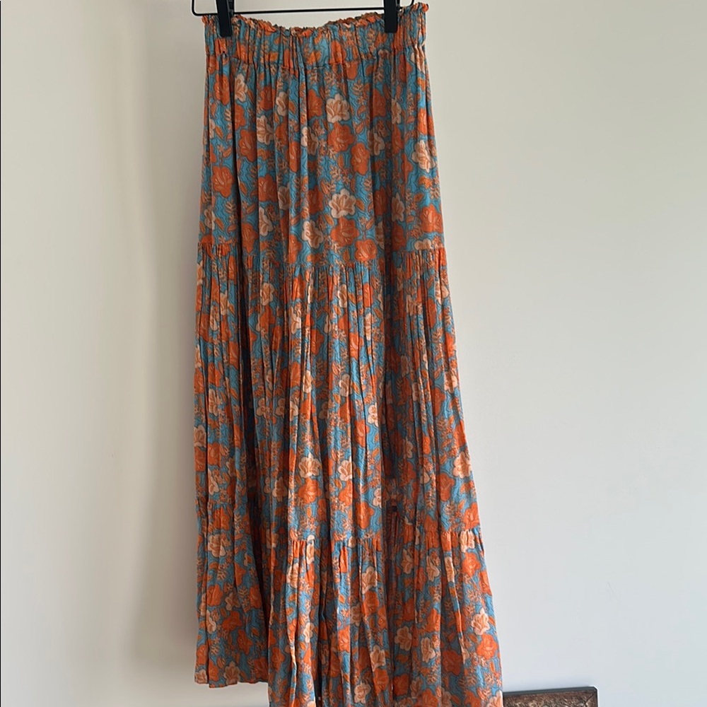 Sundry Vibrant Floral Maxi Skirt